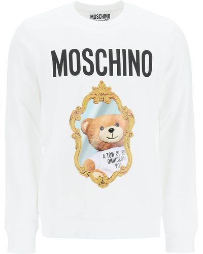 Moschino Mirror Teddy Bear Sweatshirt - Wit