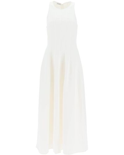 Brunello Cucinelli Twill -Kleid - Weiß