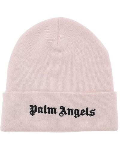 Palm Angels Beanie mit Logo - Pink