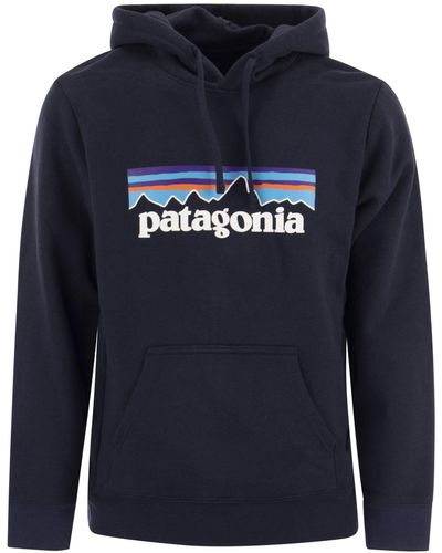 Patagonia Capucha de mezcla de algodón de - Azul