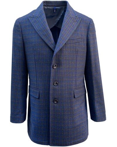Domenico Tagliente Wool Coat - Blue