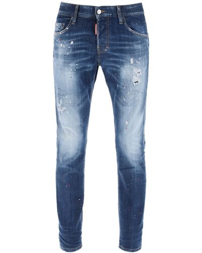 DSquared² Manchas medianas Red Skater Jeans - Azul