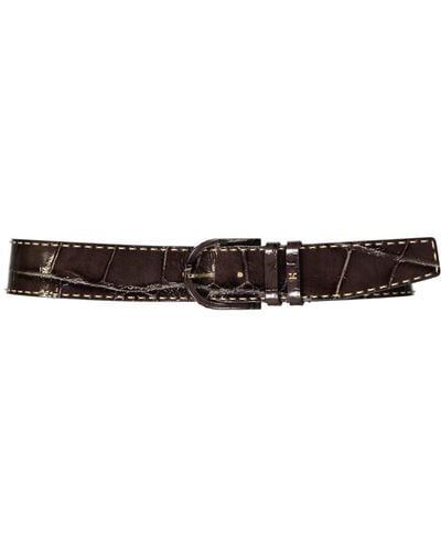 Max Mara Cinturón de cuero de cintura para accesorios1 - Marrón