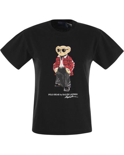 Polo Ralph Lauren Polo Bear Jersey T -shirt - Zwart