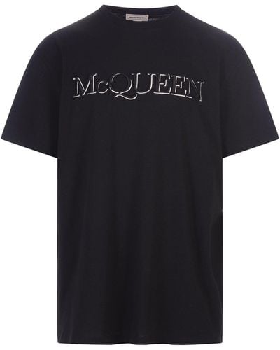 Alexander McQueen Logo T -Shirt - Schwarz