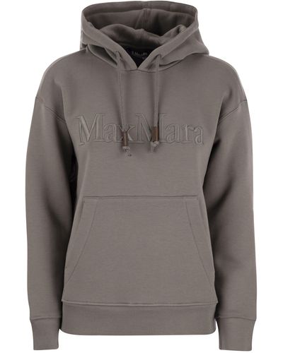 Max Mara Agree Jersey Sweatshirt Met Borduurwerk - Grijs