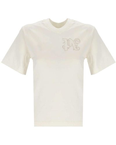 Palm Angels Beige T -Shirt und Polo PWAA044 R24 Jer001 - Weiß