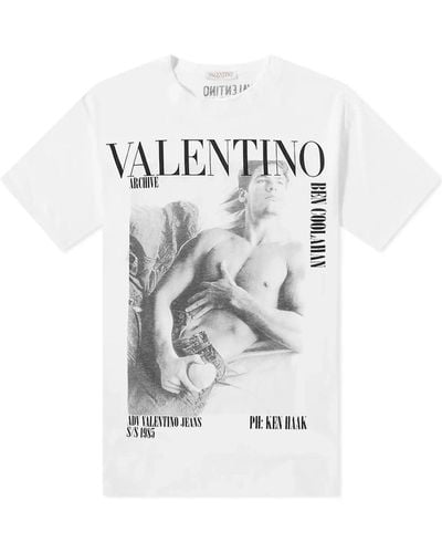 Valentino Archivdruck T -Shirt - Weiß
