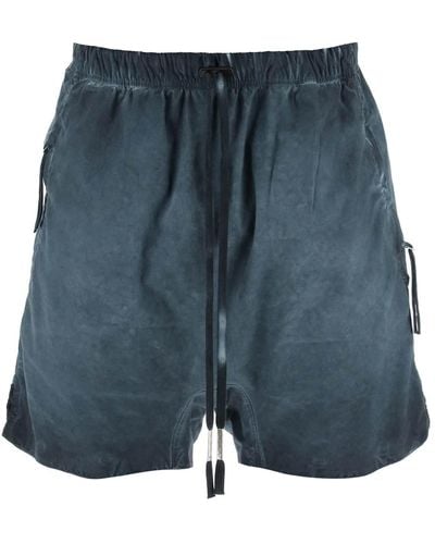 Boris Bidjan Saberi Linen y algodón pantalones pantalones holgados - Azul