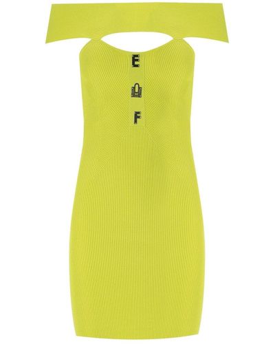 Elisabetta Franchi Cedar Knitted Cut Out Dress - Green