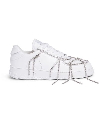Gcds Crystal Embellished Sneakers - White