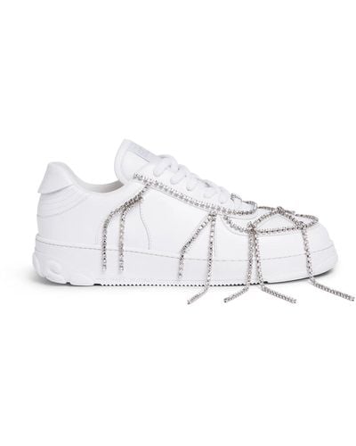 Gcds Crystal Embellished Sneakers - Blanc