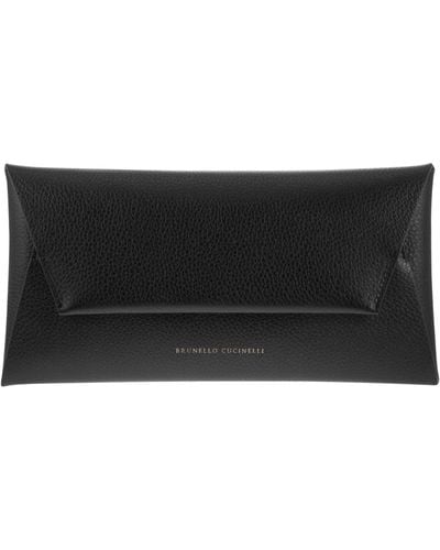 Brunello Cucinelli Leder Cross Lod Bag Tasche - Schwarz