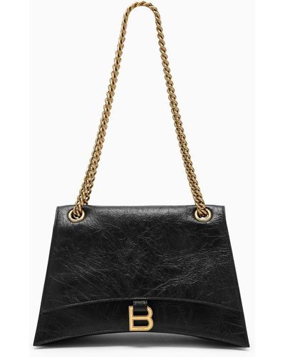 Balenciaga Crush Medium Bag With Chain - Black