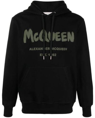 Alexander McQueen 688715 Männer Schwarz/Khaki -Pullover
