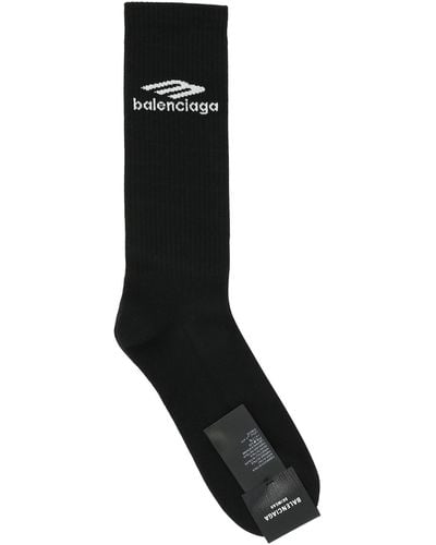 Balenciaga 3 B Sport Ikone Ski Socken - Schwarz