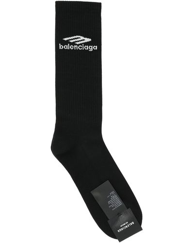 Balenciaga "3b Sports Icon" Ski Socks - Black