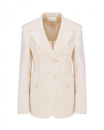 Max Mara Blazer en coton sportif - Neutre