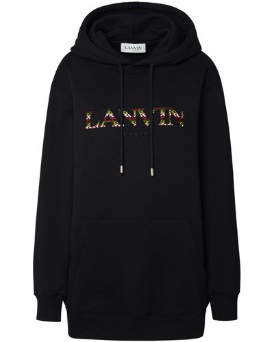 Lanvin Black Cotton Sweatshirt - Schwarz
