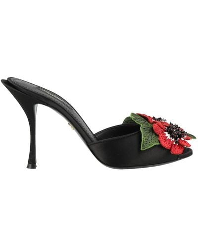 Dolce & Gabbana Dolce y Gabbana Keira Mule Sandals - Negro