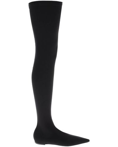 Dolce & Gabbana Stretch Jersey Bottes de cuisse - Noir