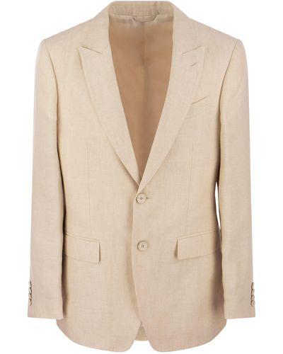 Etro Linen And Silk Jacket - Natural