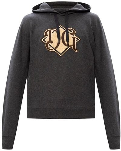 Dolce & Gabbana Logo Sweatshirt Met Capuchon - Grijs