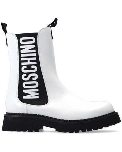 Moschino Leather Chelsea Boots - Schwarz