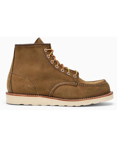 Red Wing Classic Moc Olive Suede Boot - Bruin