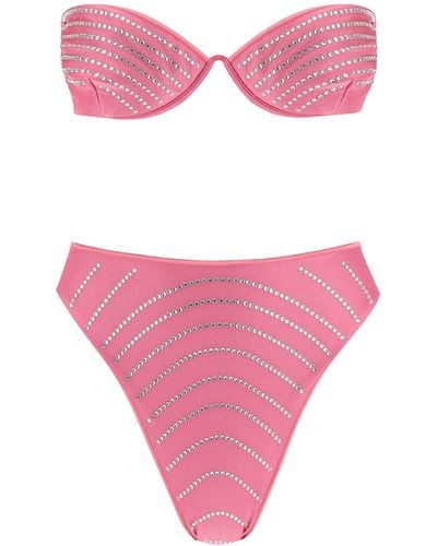 Oséree Bikini Set mit Strasssteinen - Pink