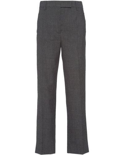 Prada Pantalon en laine - Gris