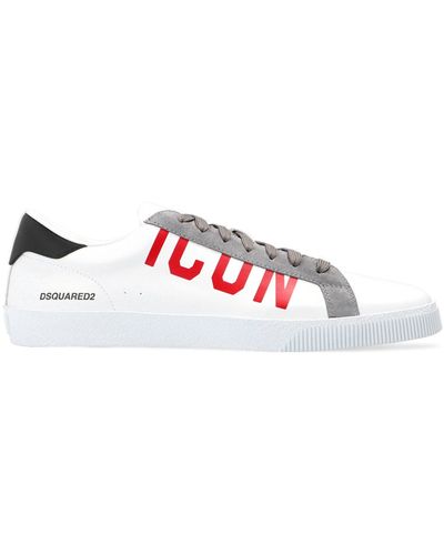 DSquared² Icon Cassetta Leather Sneakers - Red