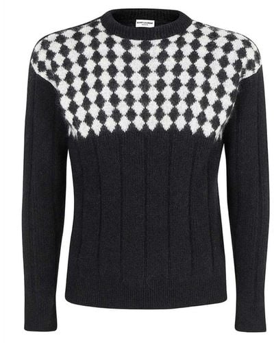Saint Laurent Wool -pullover - Zwart