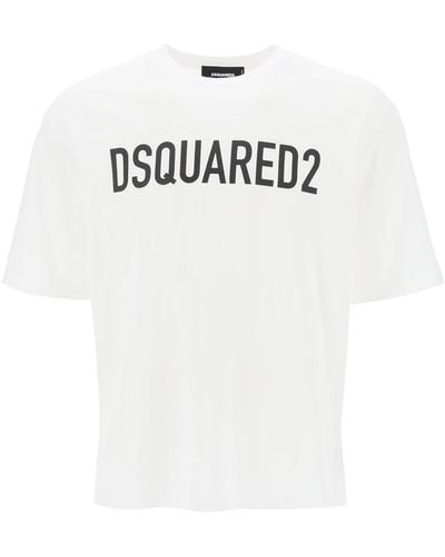 DSquared² Logo Print T -Shirt - Weiß