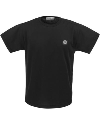 Stone Island Kurzärärmische T -Shirt - Schwarz
