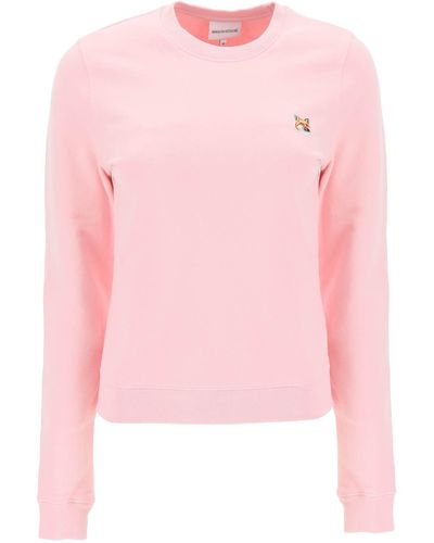 Maison Kitsuné Fox Head Crew Neck Sweatshirt - Rosa