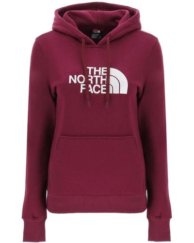 The North Face "Drew Peak" Kapuzenpullover mit Logo-Stickerei - Rot