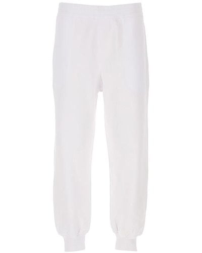 Alexander McQueen Pantaloni da ginnastica in cotone con logo - Bianco