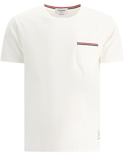 Thom Browne T -shirt "rwb Pocket" - Wit