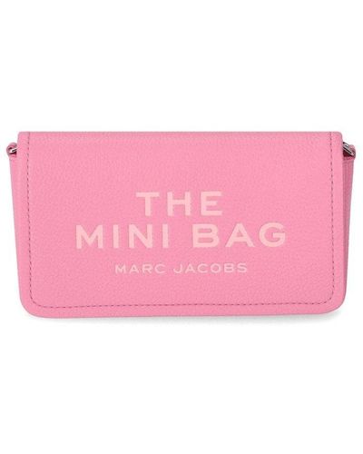 Marc Jacobs Die Leder Mini Blütenrosa Crossbody -Tasche - Pink