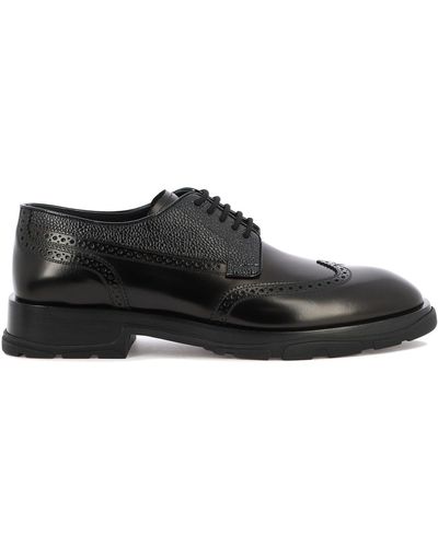 Alexander McQueen Alexander Mc Queen Strukturierte Derby Schuhe - Zwart