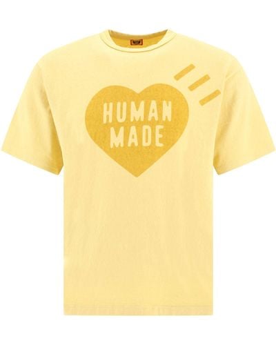 Human Made Mens Gemaakt Ningen Sei Plant T -shirt - Geel
