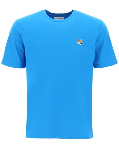Maison Kitsuné Fox Head T -Shirt - Blau