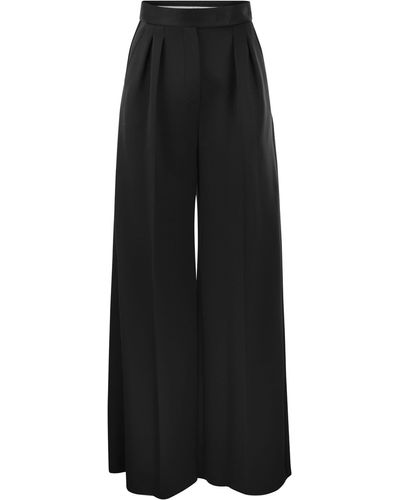 Scuba Wide Leg Pants Black