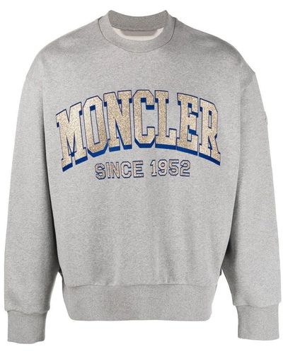 Moncler Übergroßes Logo Sweatshirt - Grau
