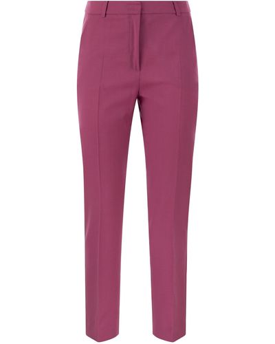 Weekend by Maxmara Canon Wool Cigarette Pants - Red