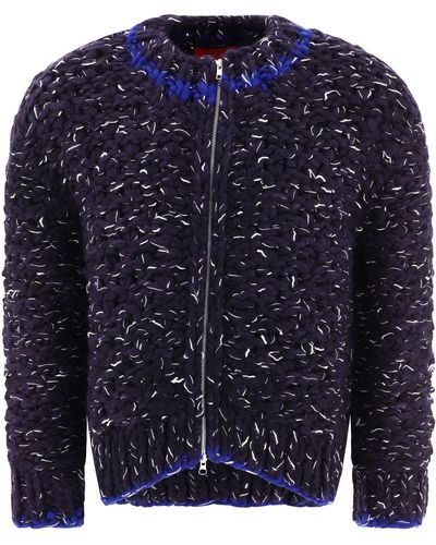 Eckhaus Latta Hand Knitstart Cardigan - Blauw