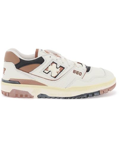 New Balance Sneakers 550 Effetto Vintage - Bianco