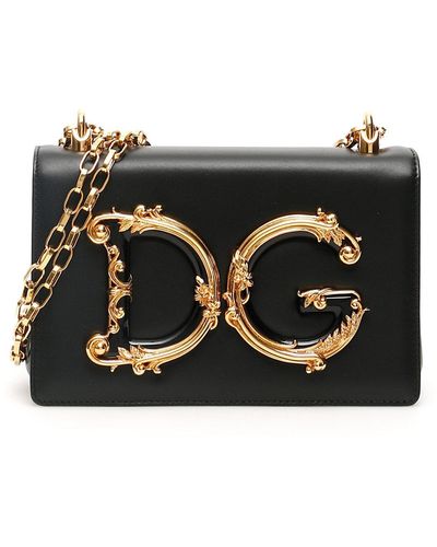 Dolce & Gabbana Nappa Leder DG Girls Bag - Schwarz