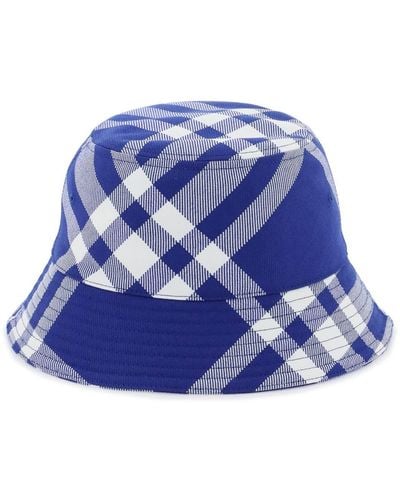 Burberry Check Emmer Hoed - Blauw